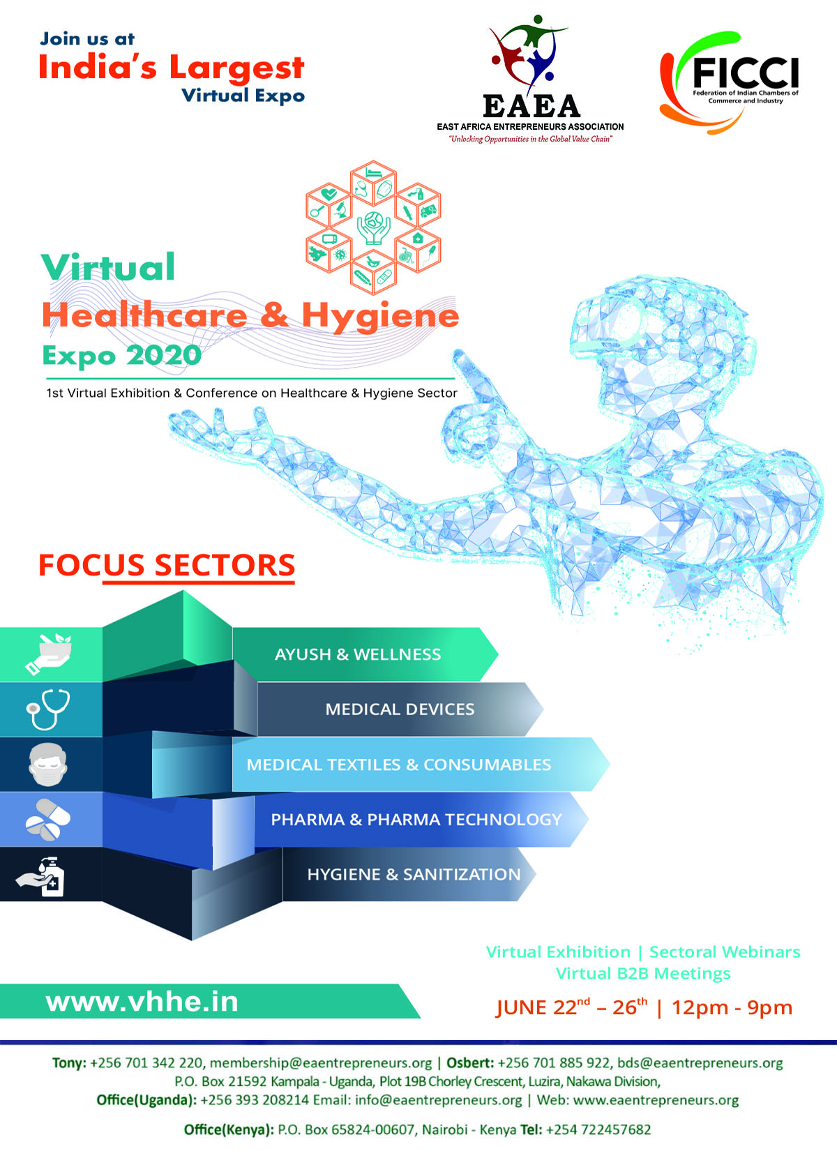 Virtual expo on Healthcare & Hygiene, June 22-26, 2020, India