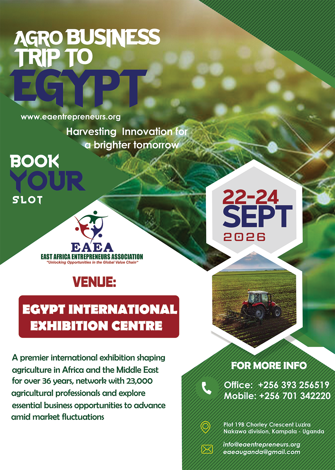 Invitation to Join the Coordinated Agro-Business Delegation to Egypt – September 2026